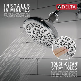 Delta 75898 Touch-Clean Holes simplify mineral buildup removal.