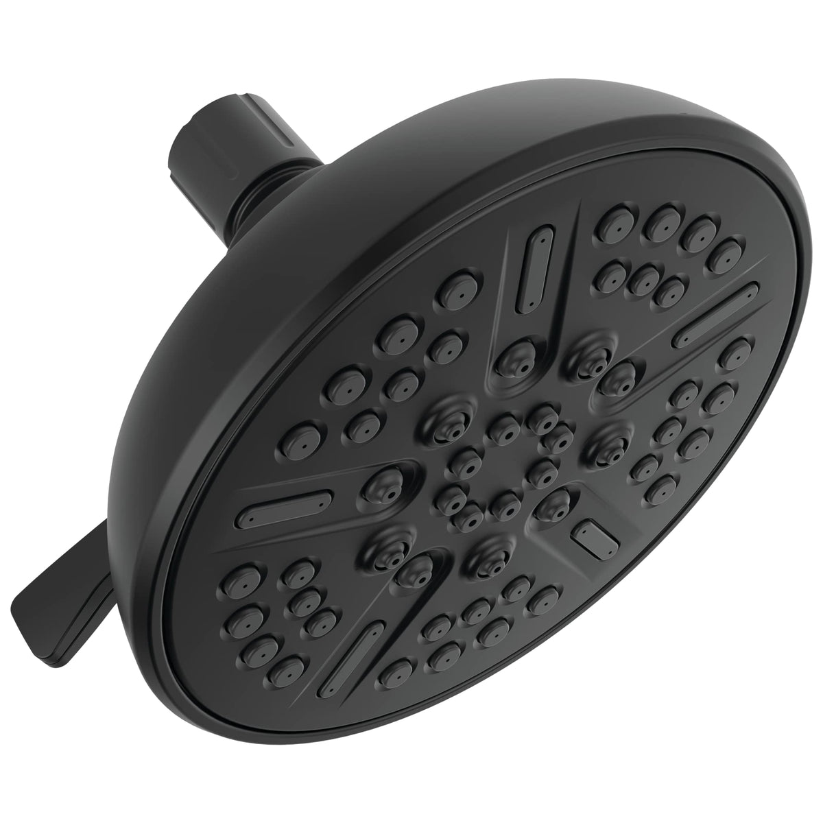 Delta 75898BL eight-spray shower head with matte black finish for versatile shower options