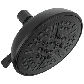 Delta 75898BL eight-spray shower head with matte black finish for versatile shower options