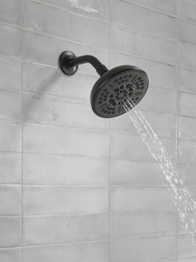 Delta 75898BL matte black finish highlights modern shower aesthetic and durability