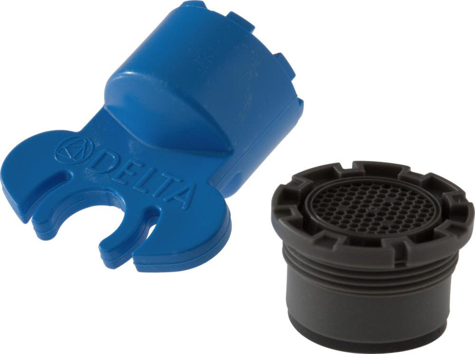 Delta aerator-wrench plastic enables quick faucet maintenance and precise aerator fit.