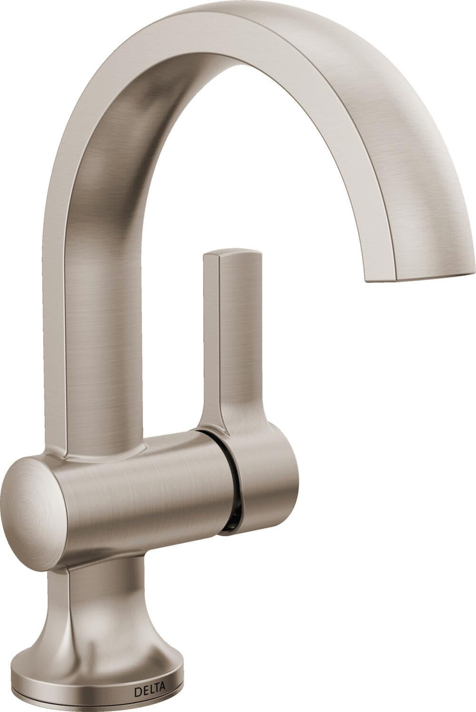 Delta Albion brushed nickel faucet close-up valve for smooth operation