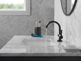 Delta Albion in a modern bathroom vanity setup for a contemporary upgrade.