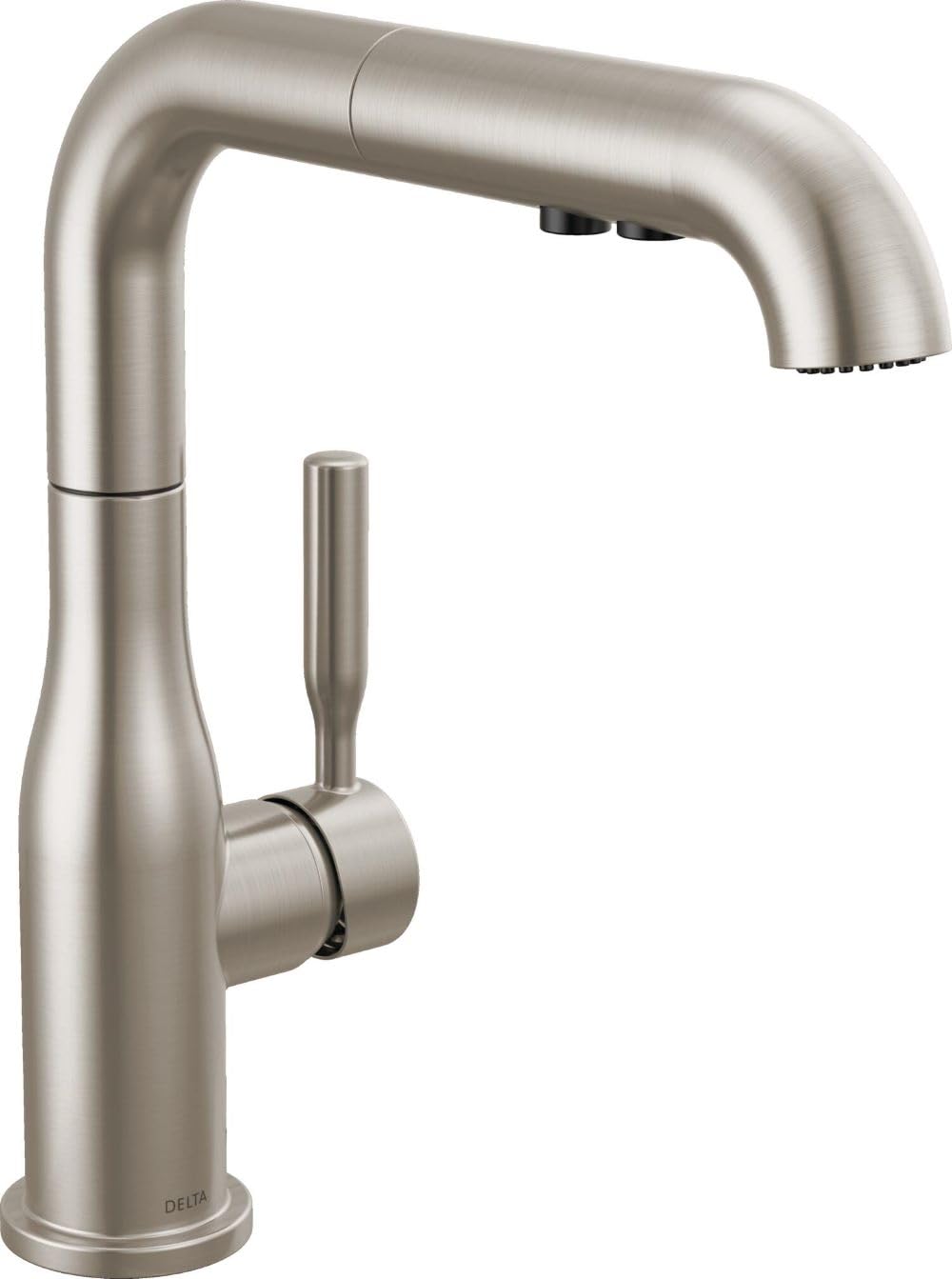 Delta Almari brushed nickel faucet with pull-out spray for versatile kitchen tasks