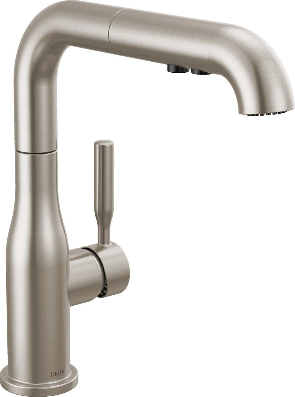 Delta Almari brushed nickel faucet with pull-out spray for versatile kitchen tasks