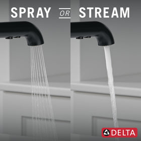 Delta Almari matte black includes deck plate for flexible installation