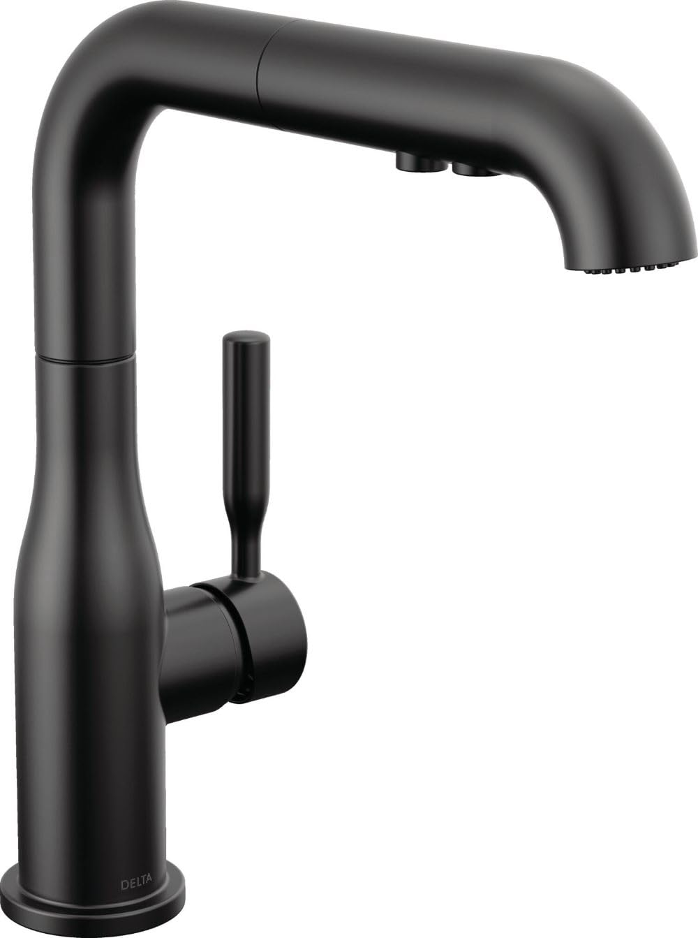 Delta Almari matte black pull-out sprayer for flexible kitchen cleaning tasks