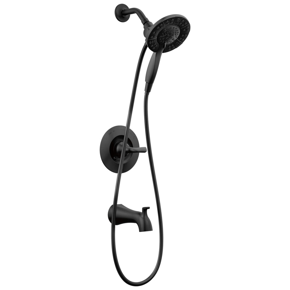 Delta Arvo 14-series matte black shower trim with valve included for easy upgrade