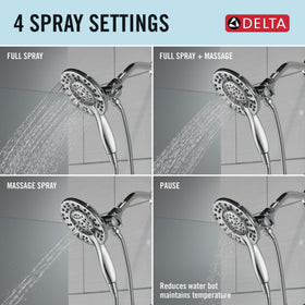 Delta MultiChoice universal valve included for easy upgrades without wall remodeling.
