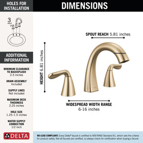 Delta Arvo Brilliance finish resists corrosion for long-lasting shine.