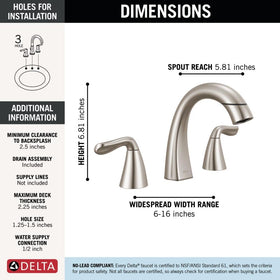 Delta Arvo push-pop drain enables quick, simple cleaning of the drain area.
