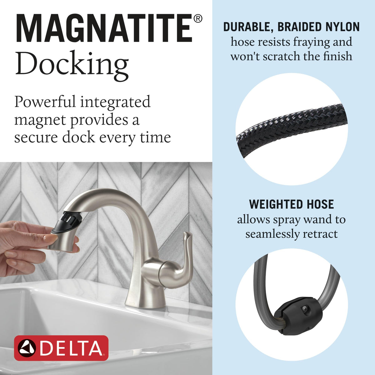 Delta Arvo ceramic valve delivers smooth operation with fewer drips during daily use.