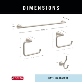 Delta Arvo easy-install mounting hardware simplifies setup