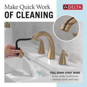 Delta Arvo MagnaTite docking keeps the spray wand securely in place.