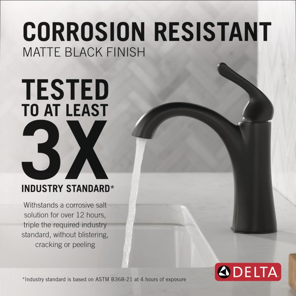 Delta Arvo matte black faucet deck plate installation for a clean, drip-free surface