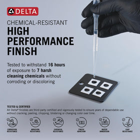 Delta Arvo push-pop drain for quick debris removal during cleaning