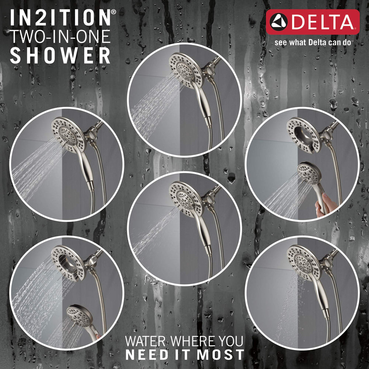 Delta Arvo Monitor pressure-balanced valve maintains steady temperature during showers.