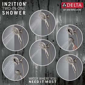 Delta Arvo Monitor pressure-balanced valve maintains steady temperature during showers.