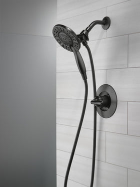 Delta Arvo shower head spray options including full body and massage.