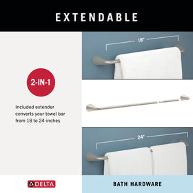 Delta Arvo towel hook keeps towels organized and off surfaces