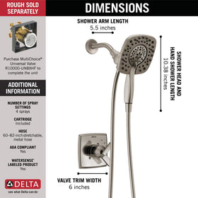 Delta Ashlyn 17 Series pause setting allows shaving and lathering with quick restart