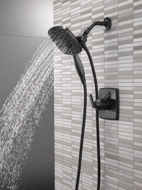 Delta Ashlyn In2ition dual shower in use with head and handheld