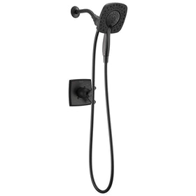 Delta Ashlyn 17 Series overview showing modern matte black shower trim