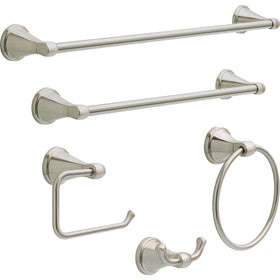 Delta Becker brushed nickel finish close-up shows SpotShield resistance.