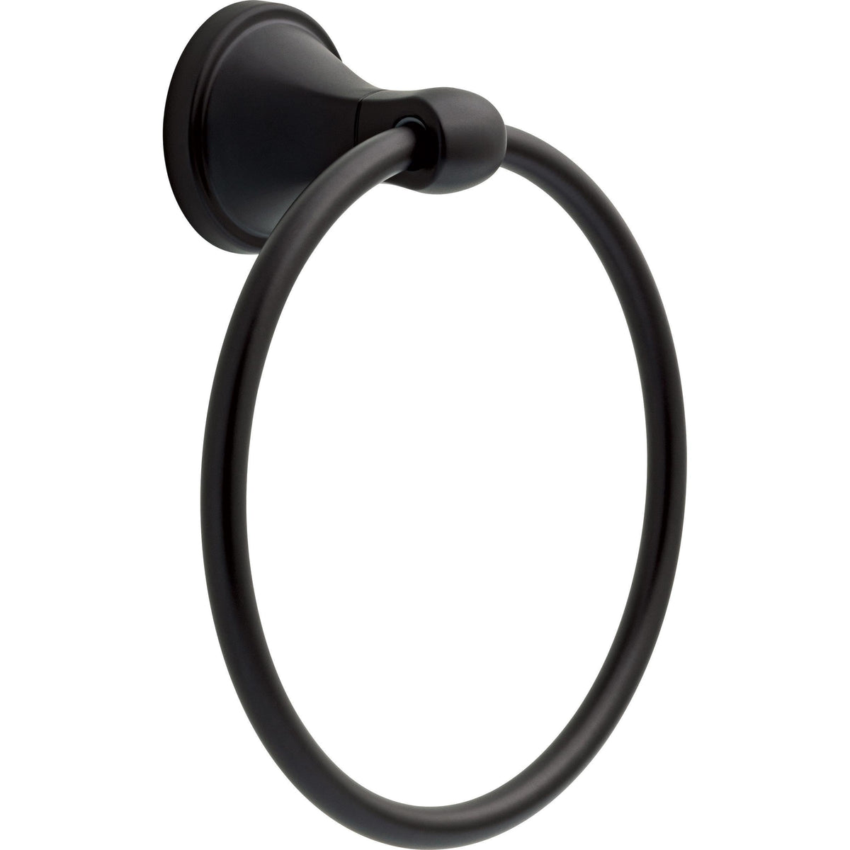 Delta Becker towel ring matte black wall-mounted for organized bathroom spaces