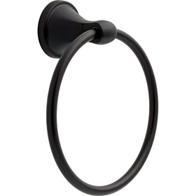 Delta Becker towel ring matte black wall-mounted for organized bathroom spaces