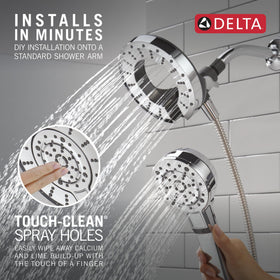 Delta Brilliance corrosion-resistant finish maintains chrome shine.