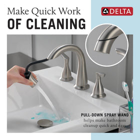 Delta Broadmoor 3-hole widespread installation fits standard layouts