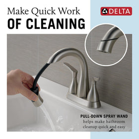 Delta Broadmoor SpotShield finish resists water spots and fingerprints