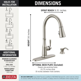 Delta Capertee single-hole installation for a modern, streamlined setup