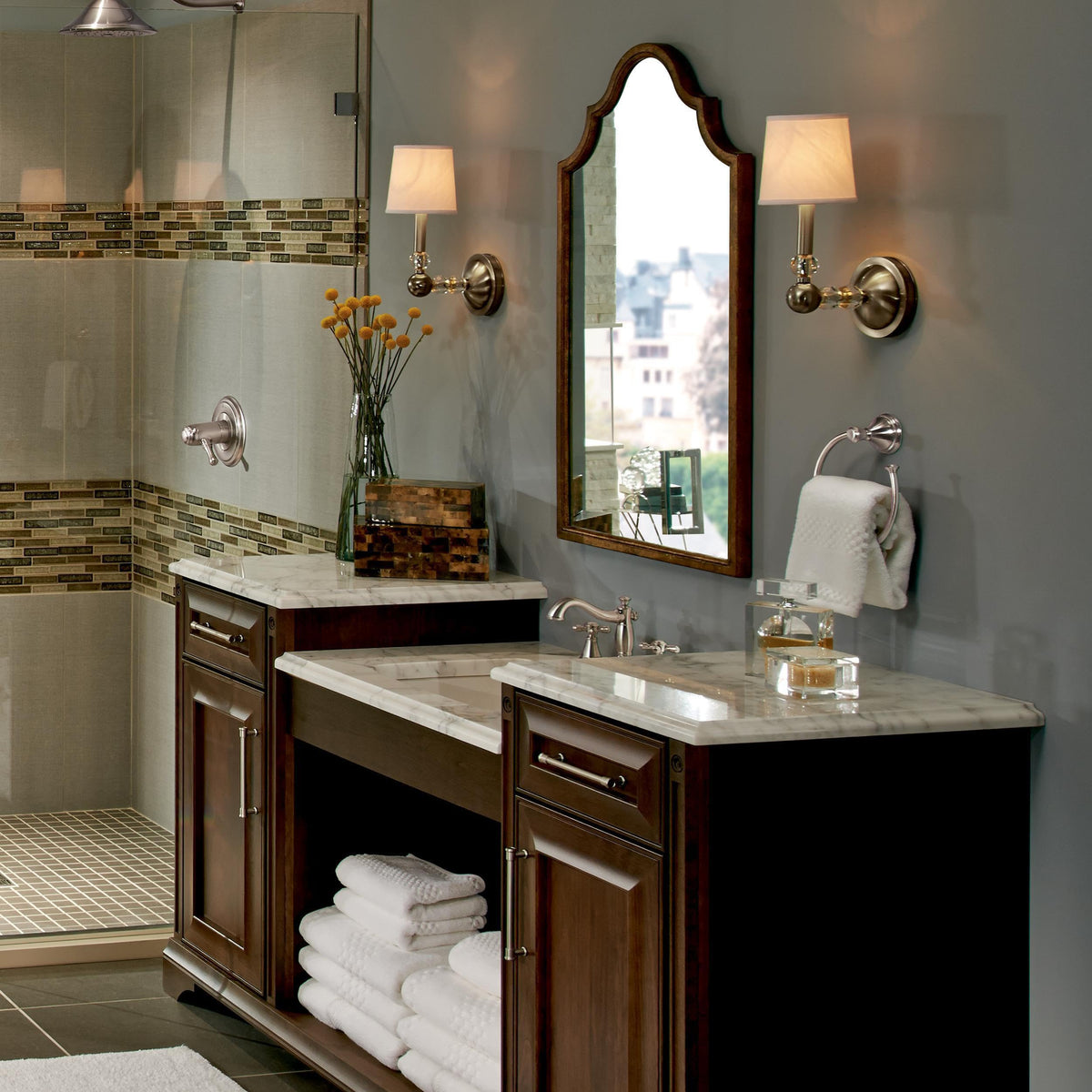 Delta Cassidy chrome finish resists tarnish for long-lasting shine