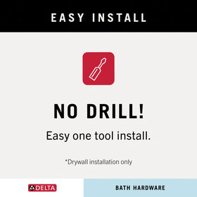 Delta Cassidy double towel hook polished nickel in kitchen or bathroom setup