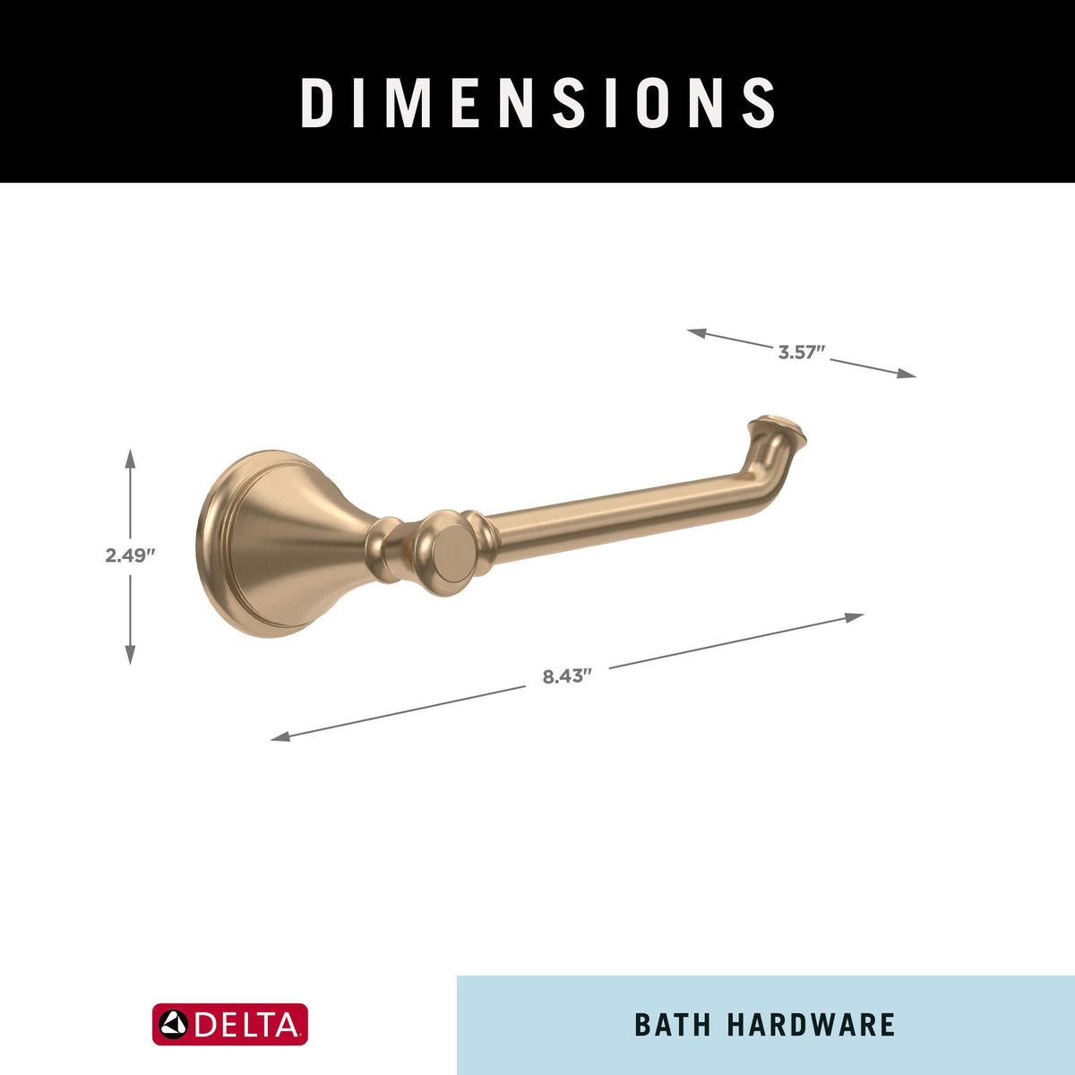 Installed Cassidy champagne bronze holder in a bathroom setting.