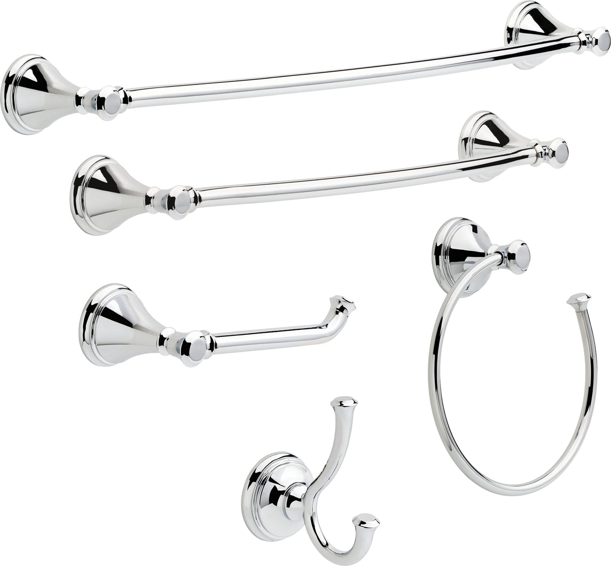 Delta Cassidy wall-mounted holder saves space with sleek installation
