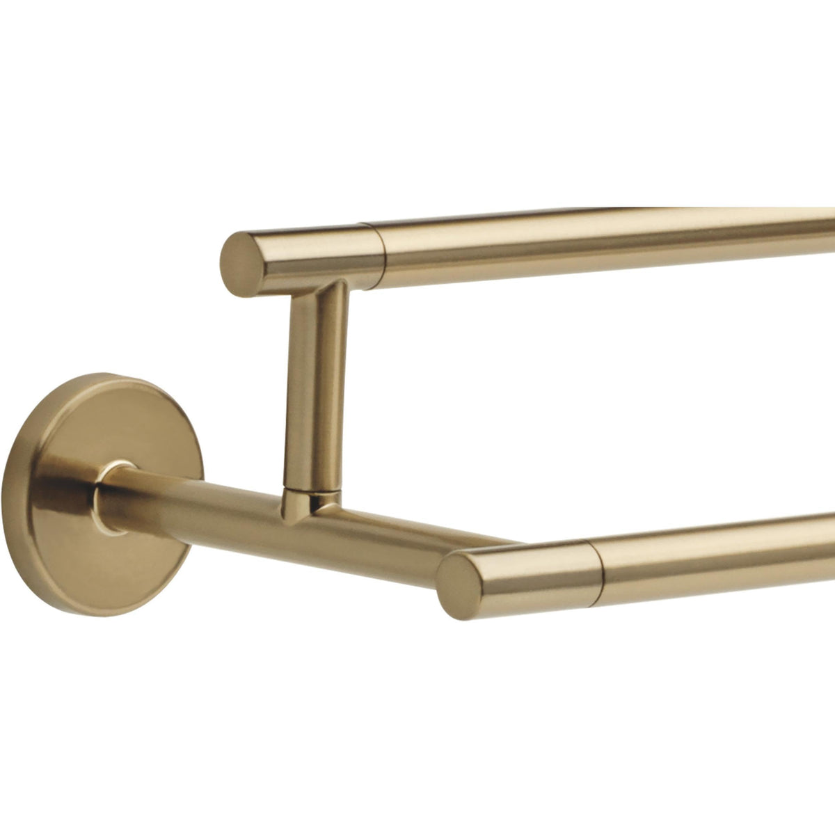 Delta Champagne bronze finish towel bar mounted in a contemporary bathroom