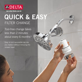Delta Clarifi reduces chlorine and sediment for fresher water.