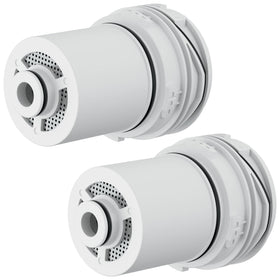 Delta Clarifi shower filter attachment shows easy installation and cleaner water.