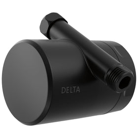 Delta Clarifi shower filter attachment shown between shower arm and head for chlorine reduction