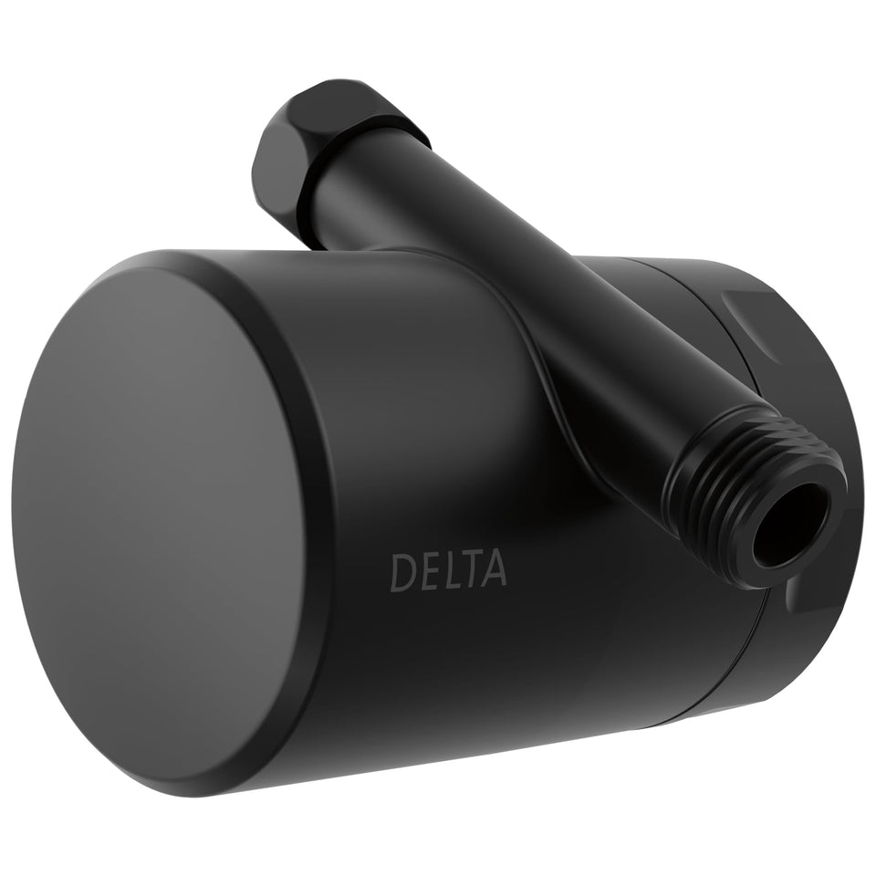 Delta Clarifi shower filter attachment shown between shower arm and head for chlorine reduction