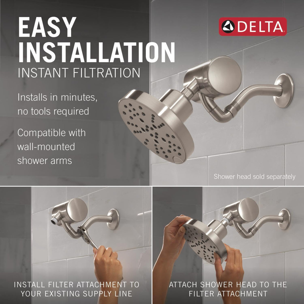 Filtration in action showing softened water flow after installation.