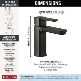 Delta Corrosion-Resistant Finish remains stable under daily bathroom use.