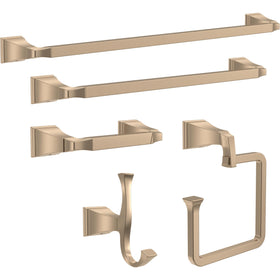 Delta Dryden towel hook close-up showcases champagne bronze finish.
