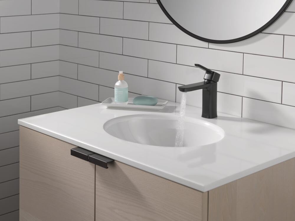 Delta Easy-Clean Drain design simplifies maintenance and hair removal.