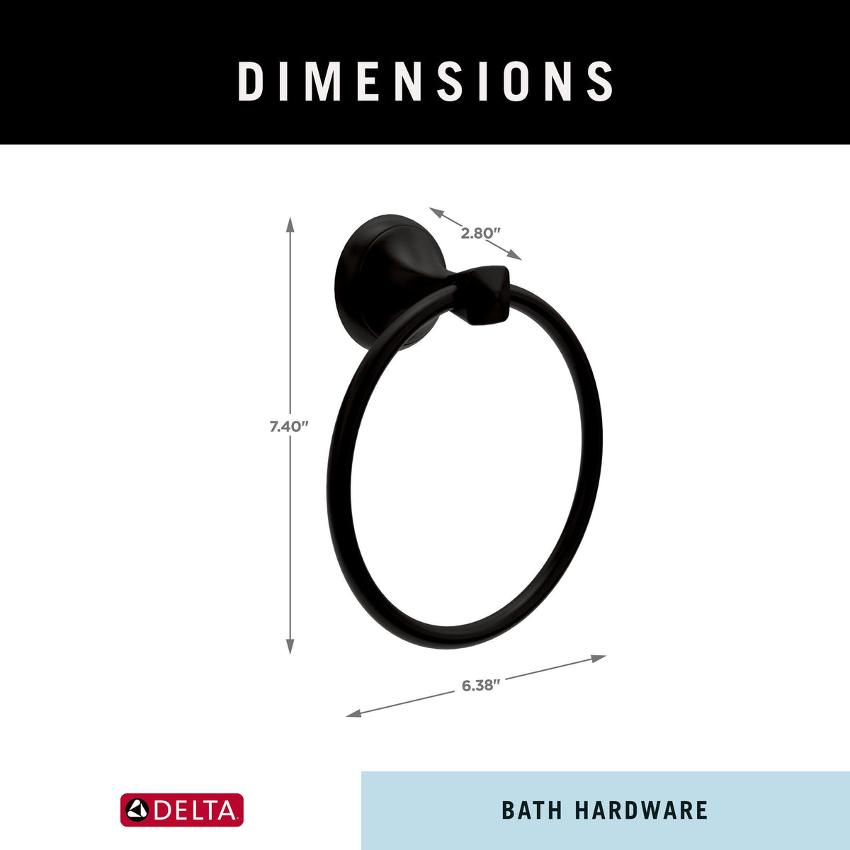 Delta Esato contemporary bathroom decor in matte black elevating space