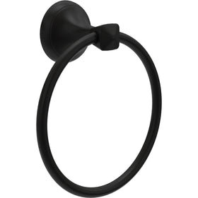 Delta Esato hand towel holder wall mount in matte black for clutter-free bathrooms
