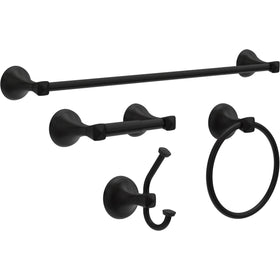 Delta Esato kitchen towel holder in matte black for everyday use